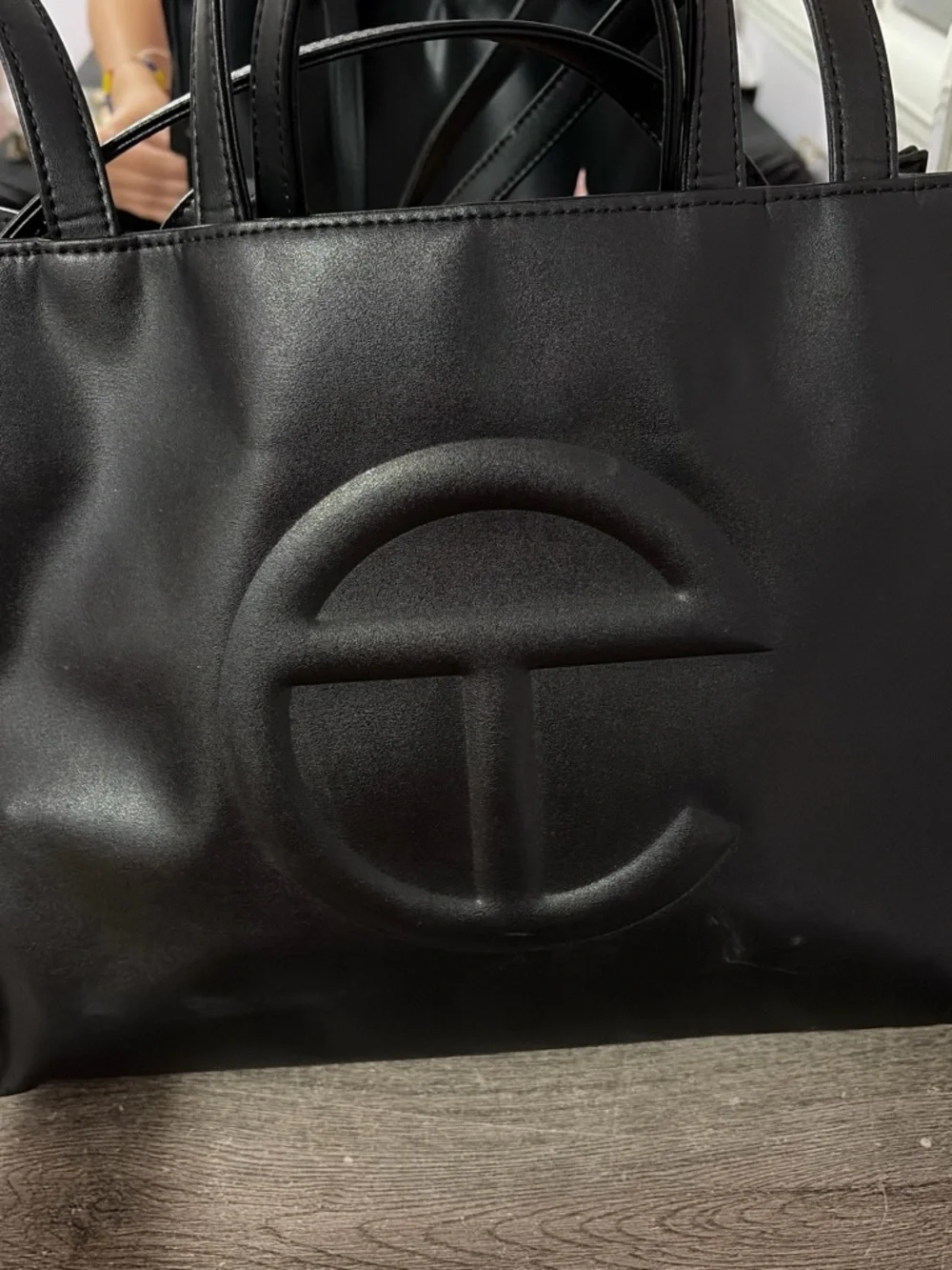 Black Embossed Logo Tote Bag - Women Bags